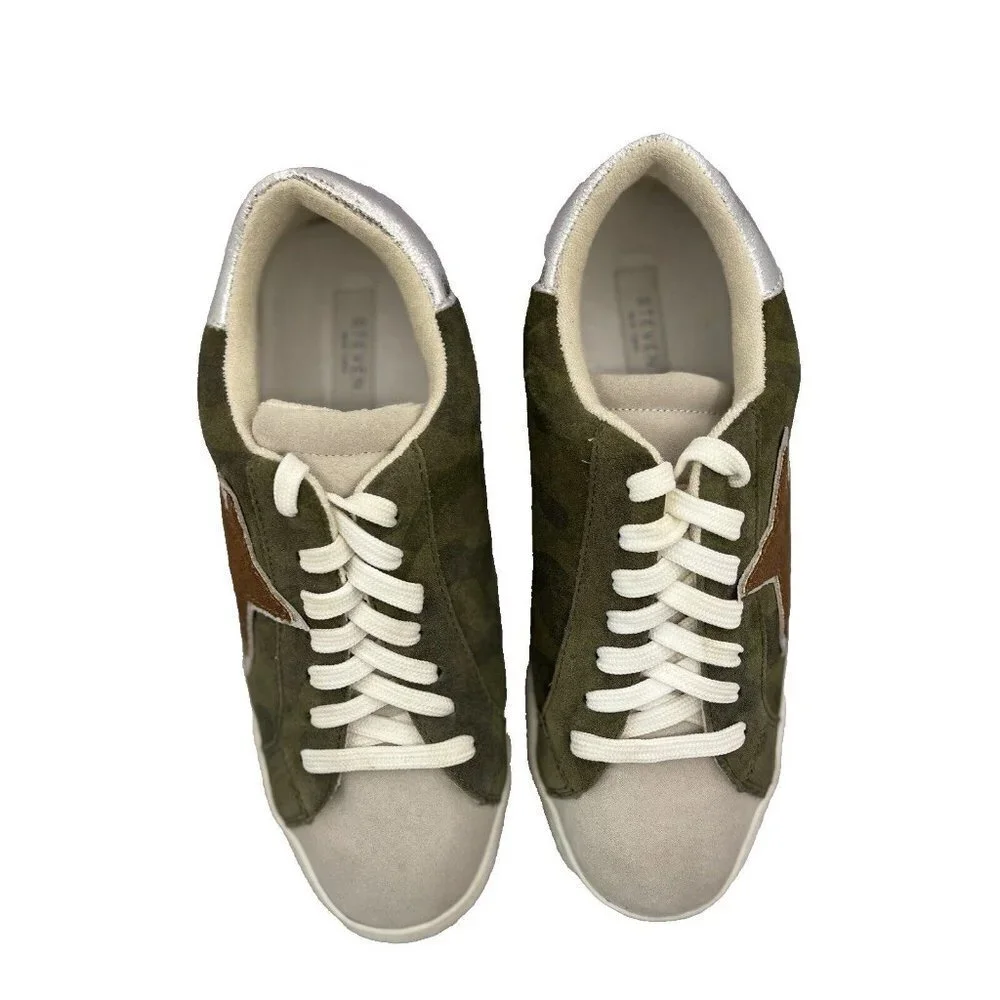 STEVEN MADDEN Rubie Multi-Function Camo Sneakers Womens 9.5M Star‎ Shoes Low Top